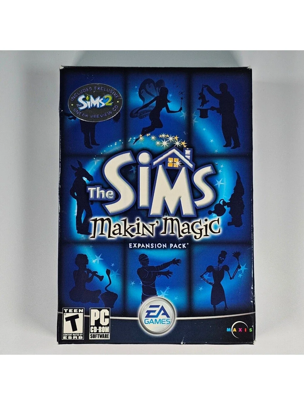 The Sims Makin Magic PC Expansion Pack Big Box 2-Disc Set EA Games Maxis 2003